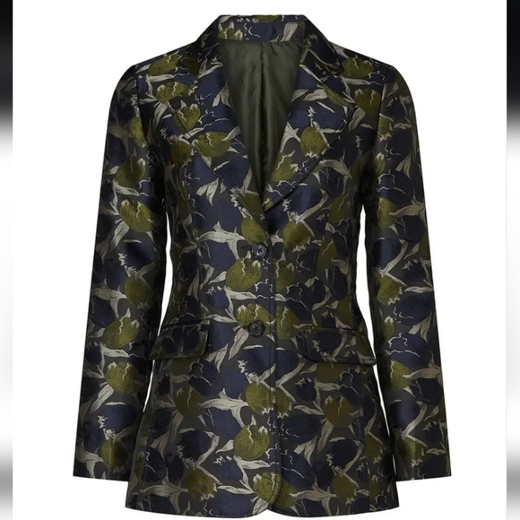 Derek Lam Collective Tulip Print Suit Jacket Sz 42 / US M - Picture 2 of 6